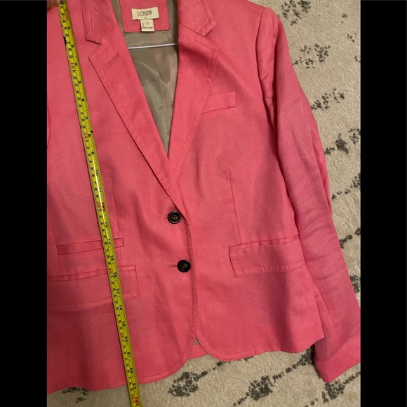 J Crew pink linen blazer size 2 - Picture 5 of 6